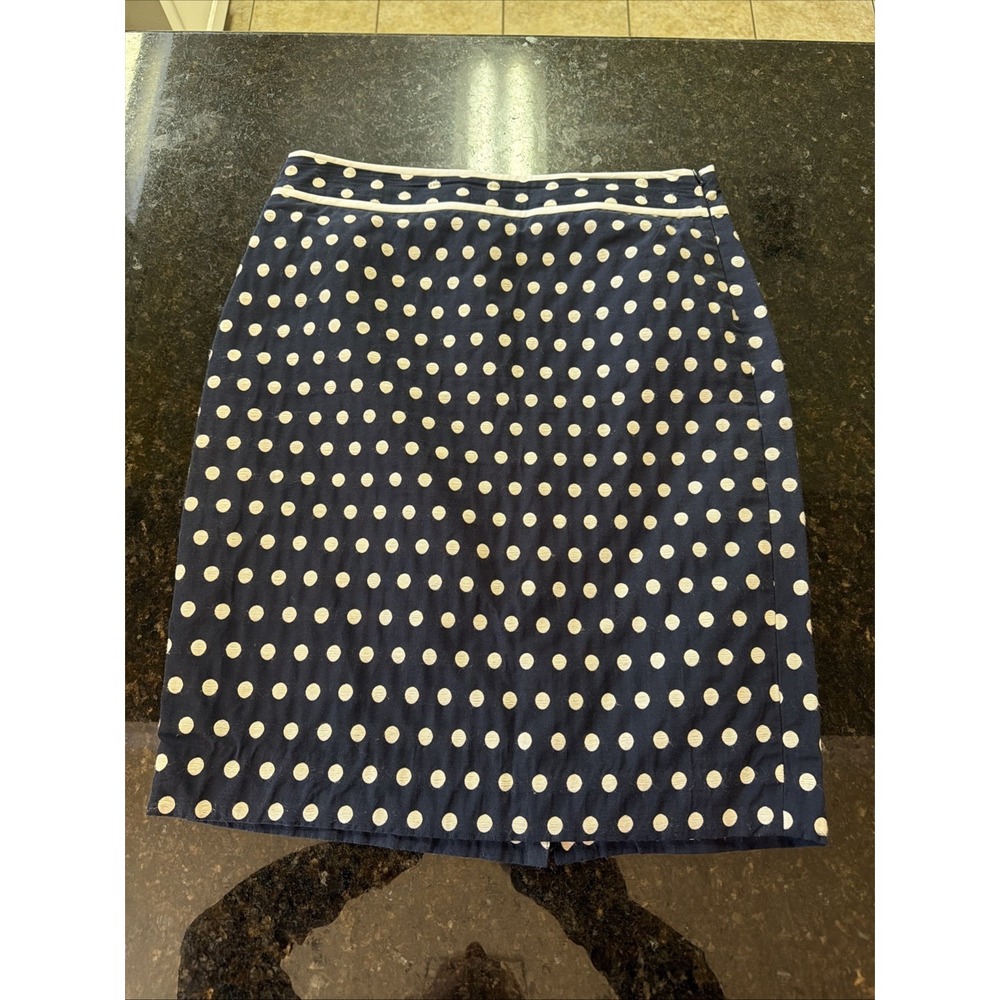 The Limited Navy Skirt Sz‎ 4 Women's Polka Dot Business Office Attire Casual